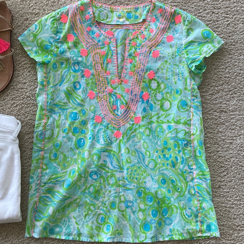 Lilly Pulitzer Sea Breeze Tunic - Picture 2 of 7